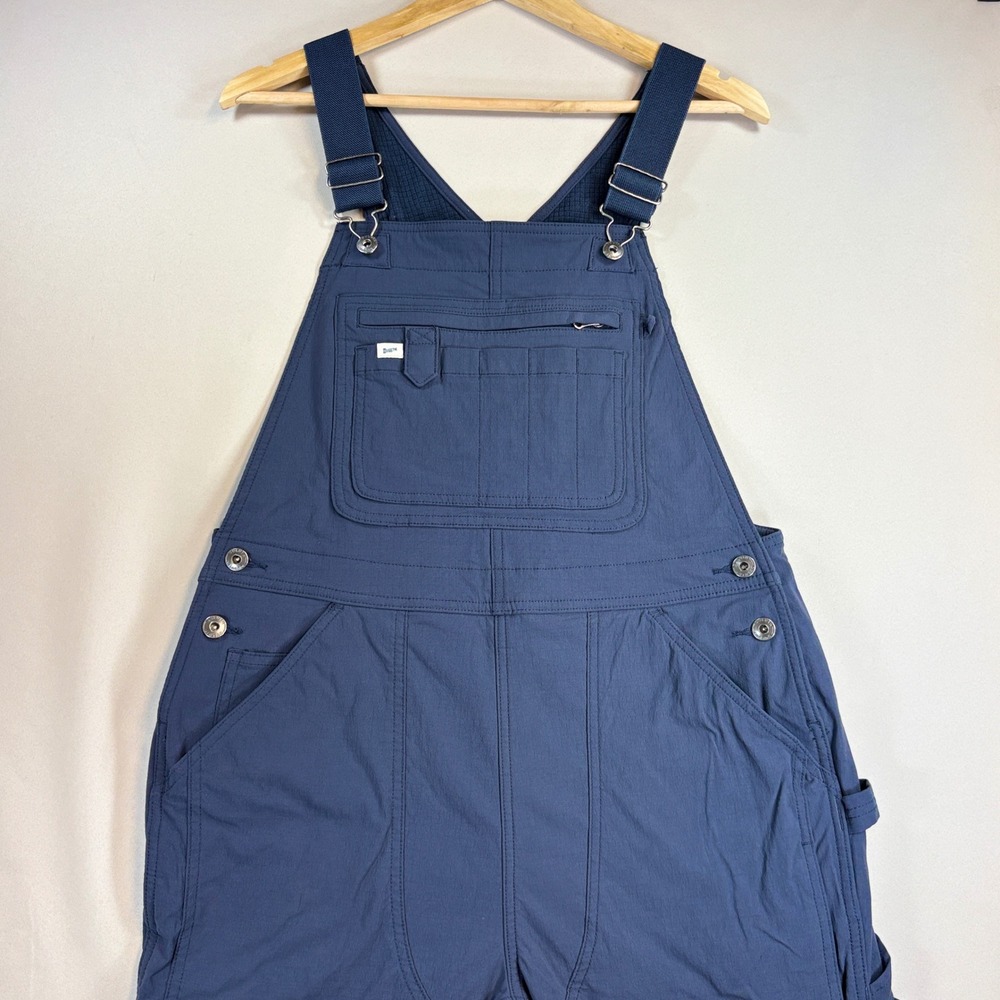 Duluth Trading Heirloom Gardening Lined Bib Overalls Womens S x 31 Navy Fleece